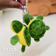 Cute Cartoon Little Turtle Soft Plush Doll Keychain Tortoise Bag Pendant Kids Toys Car Keyrings Men Women Anime Keychain