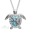 Round Crystal Turtle Necklaces Ocean Pendant Jewellery Gifts