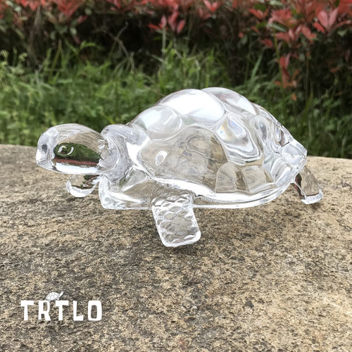 Crystal Tortoise Statue Lucky Feng Shui Ornament for Home Office Desk Decoration