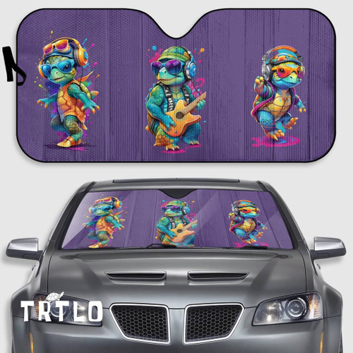 Dancing Turtle Car Sunshade