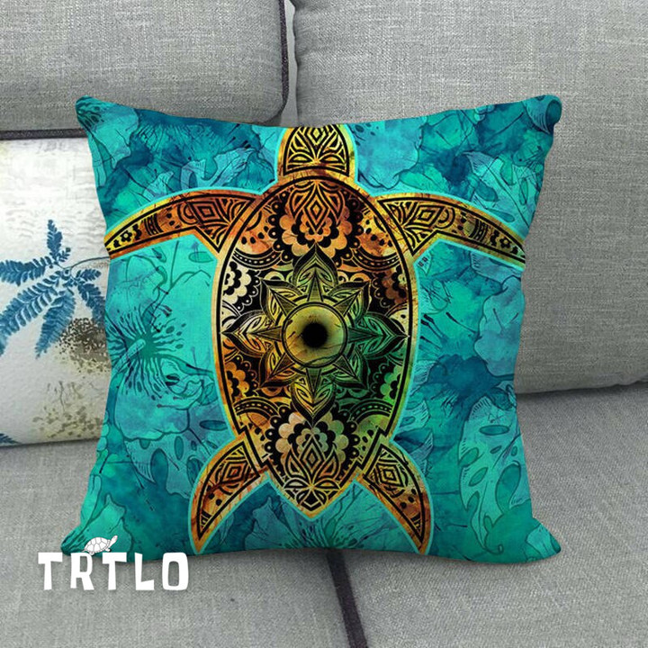 Sea Turtle Printed Seat Lumbar Pillow Cushion Cover 45x45cm