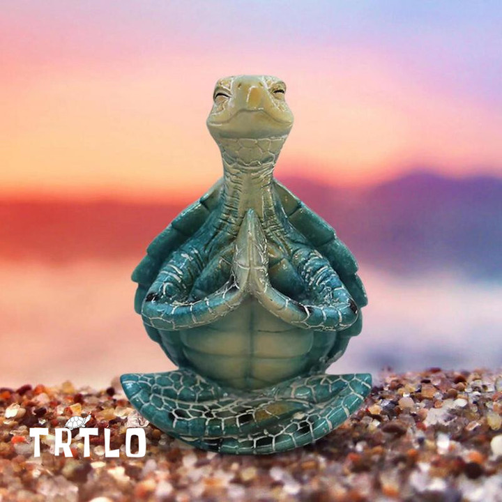 Sea Turtle Sculpture Meditation Zen Yoga Figurine For Spiritual Garden Room Decor