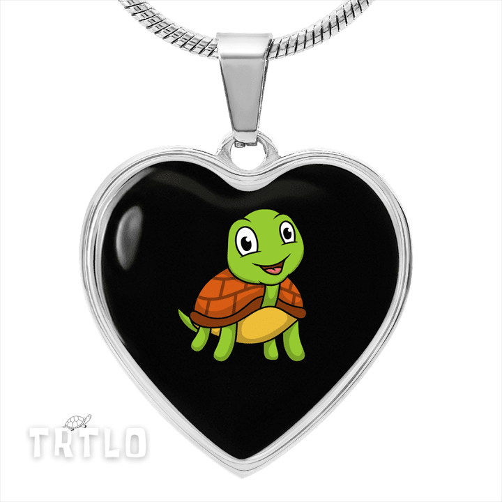Happy Baby Turtle Heart Necklace