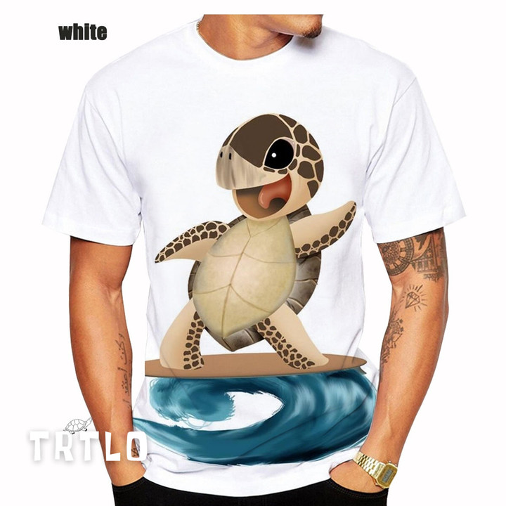 Cute Sea Turtle 3D Print T-shirt for Men & Women | Summer Casual Short Sleeve