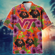 Virginia Tech Hokies Custom Aloha Shirt Trending Summer. Gift For Fan H58317