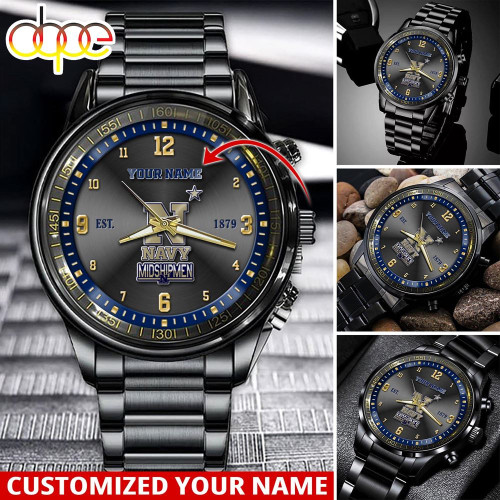 NCAA Navy Midshipmen Sport Watch For This Season Custom Watch For Football Lovers