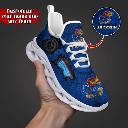 Kansas Jayhawks NCAA2 Any Teams, Any League With Our New Clunky Sneakers, Custom Sports Shoes For Football Fans NA44684