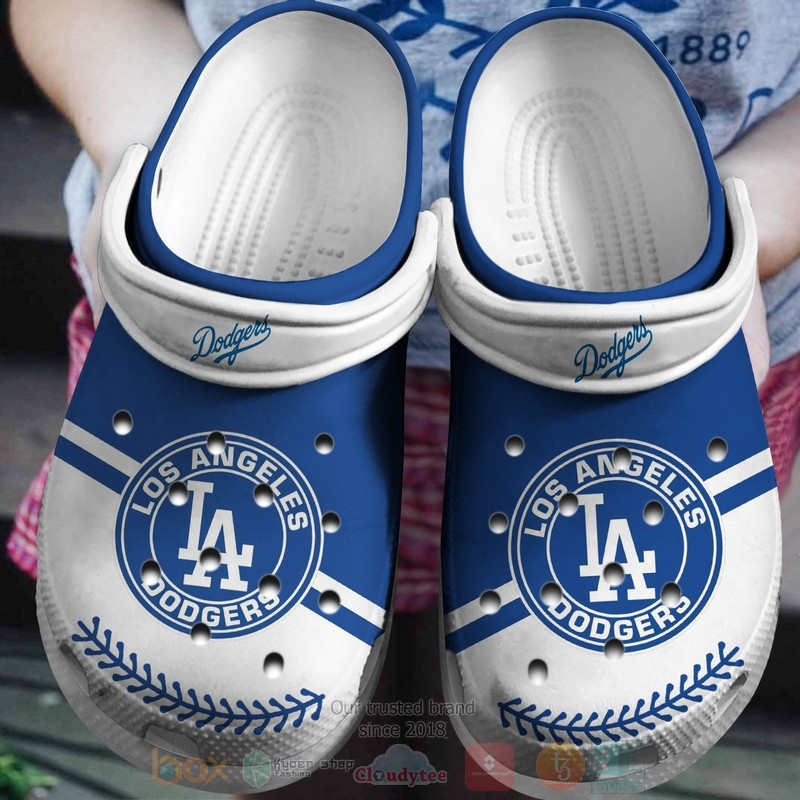 BEST Team MLB Los Angeles Dodgers White-Blue Crocs Crocband Shoes ...