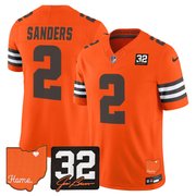 Men's Cleveland Browns 2026 Jim Brown Memorial & Home Patch Vapor Limited Jersey - All Stitched