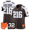 Men's Cleveland Browns 2026 Jim Brown Memorial & Home Patch Vapor Limited Jersey - All Stitched