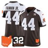 Men's Cleveland Browns 2026 Jim Brown Memorial & Home Patch Vapor Limited Jersey - All Stitched