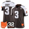 Men's Cleveland Browns 2026 Jim Brown Memorial & Home Patch Vapor Limited Jersey - All Stitched