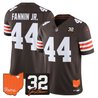 Men's Cleveland Browns 2026 Jim Brown Memorial & Home Patch Vapor Limited Jersey - All Stitched