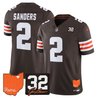 Men's Cleveland Browns 2026 Jim Brown Memorial & Home Patch Vapor Limited Jersey - All Stitched
