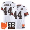 Men's Cleveland Browns 2026 Jim Brown Memorial & Home Patch Vapor Limited Jersey - All Stitched