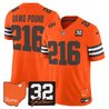 Men's Cleveland Browns 2026 Jim Brown Memorial & Home Patch Vapor Limited Jersey - All Stitched