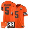 Men's Cleveland Browns 2026 Jim Brown Memorial & Home Patch Vapor Limited Jersey - All Stitched