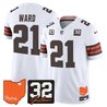 Men's Cleveland Browns 2026 Jim Brown Memorial & Home Patch Vapor Limited Jersey - All Stitched