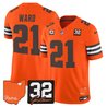 Men's Cleveland Browns 2026 Jim Brown Memorial & Home Patch Vapor Limited Jersey - All Stitched