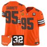 Men's Cleveland Browns 2026 Jim Brown Memorial & Home Patch Vapor Limited Jersey - All Stitched