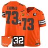Men's Cleveland Browns 2026 Jim Brown Memorial & Home Patch Vapor Limited Jersey - All Stitched