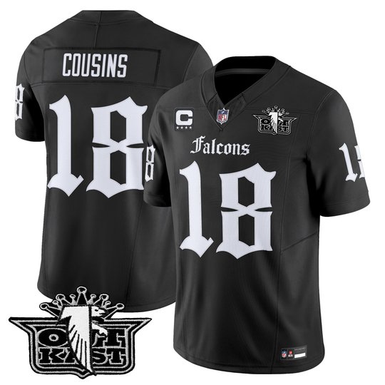 Men's Outkast x Atlanta Falcons 2025 Vapor Limited Jersey - Gothic Edition - All Stitched
