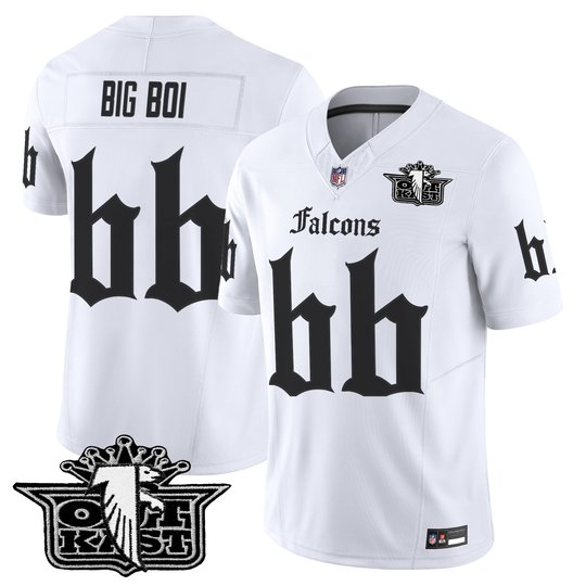 Men's Outkast x Atlanta Falcons 2025 Vapor Limited Jersey - Gothic Edition - All Stitched