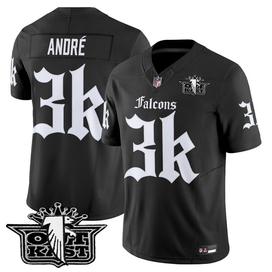 Men's Outkast x Atlanta Falcons 2025 Vapor Limited Jersey - Gothic Edition - All Stitched