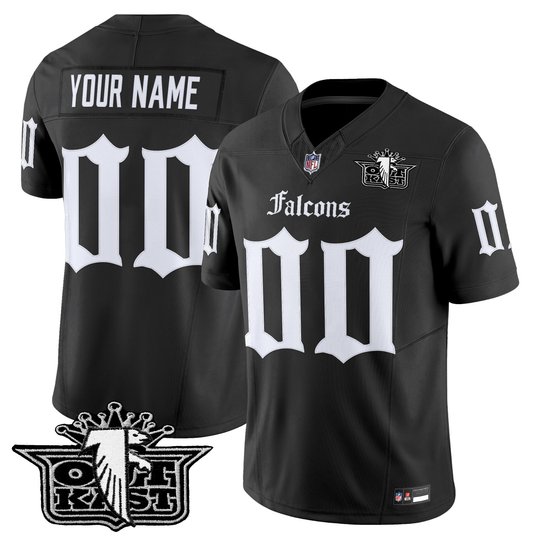 Outkast x Atlanta Falcons 2025 Vapor Limited Custom Jersey - Gothic Edition - All Stitched