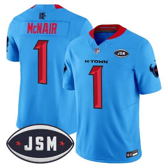 Men's Houston Texan Janice McNair Memorial Patch Vapor Limited Jersey - All Stitched