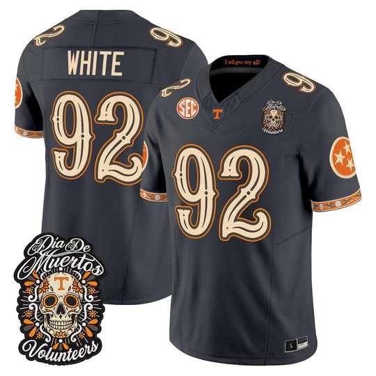 Men's Tennessee Volunteers Día de los Muertos Vapor Limited Jersey - All Stitched