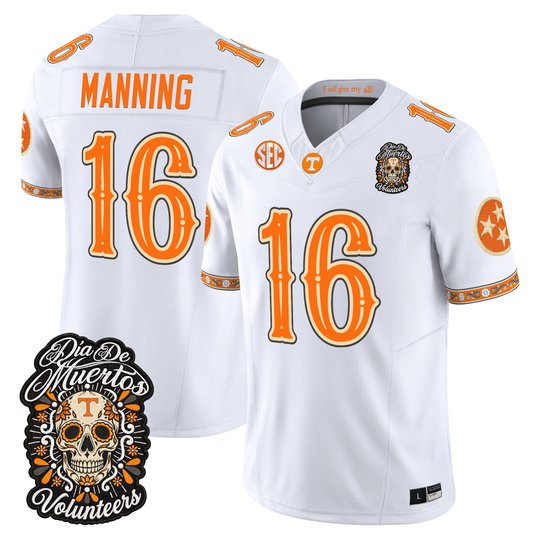 Men's Tennessee Volunteers Día de los Muertos Vapor Limited Jersey - All Stitched