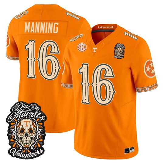 Men's Tennessee Volunteers Día de los Muertos Vapor Limited Jersey - All Stitched
