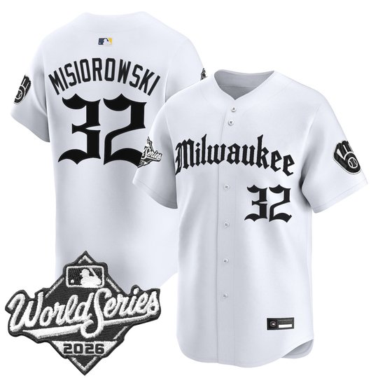 Men's Milwaukee Brewers 2026 World Series Vapor Premier Limited Jersey - Gothic Edition - All Stitched