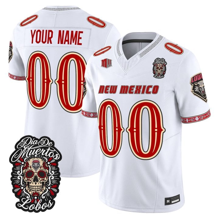 New Mexico Lobos Día de los Muertos Vapor Limited Custom Jersey - All Stitched