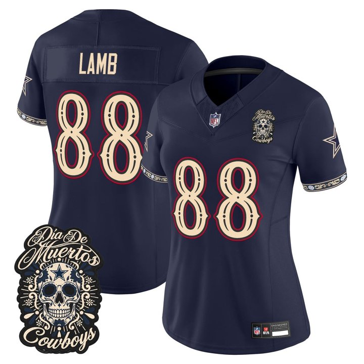 Women's CeeDee Lamb Dallas Cowboys Día de los Muertos Jersey - All Stitched