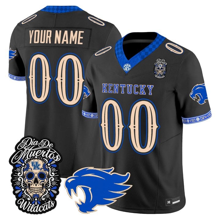 Kentucky Wildcats Día de los Muertos Vapor Limited Custom Jersey - All Stitched