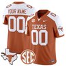 Texas Longhorns 2026 State Map & SEC Patch Vapor Limited Custom Jersey - All Stitched