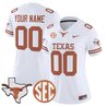 Texas Longhorns 2026 State Map & SEC Patch Vapor Limited Custom Jersey - All Stitched