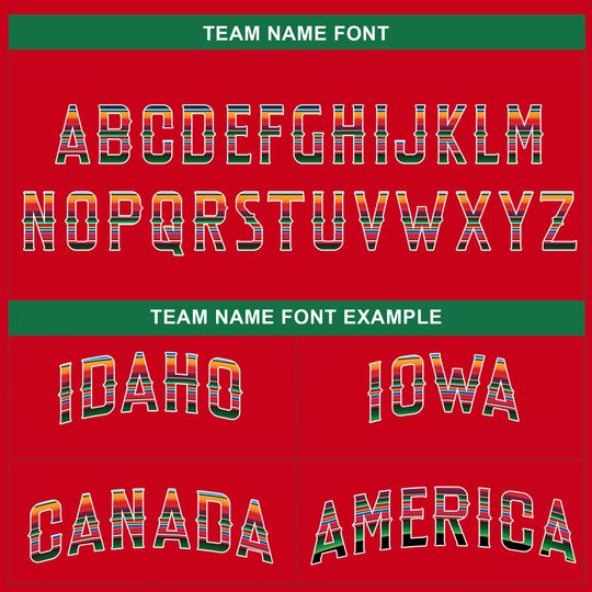 Green Red Split Mexico Flag Custom Baseball Jersey