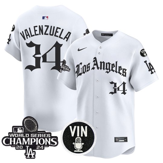 Men's Dodgers 2025 LA Gothic Style Patch Vapor Premier Limited Jersey - All Stitched