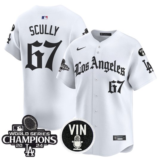 Men's Dodgers 2025 LA Gothic Style Patch Vapor Premier Limited Jersey - All Stitched