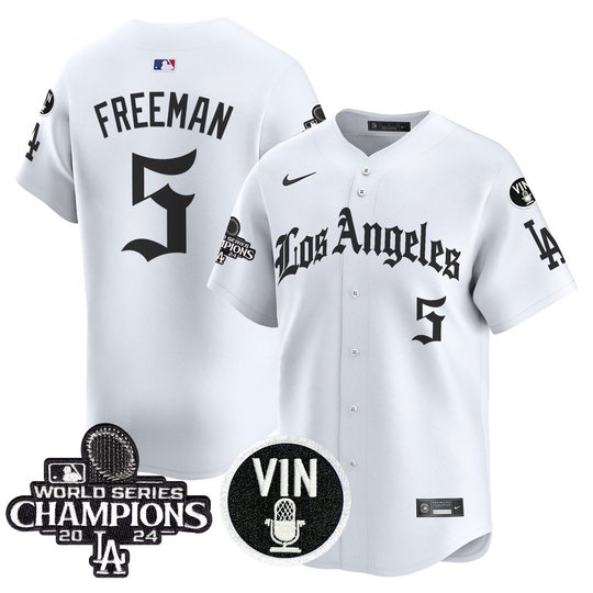 Men's Dodgers 2025 LA Gothic Style Patch Vapor Premier Limited Jersey - All Stitched