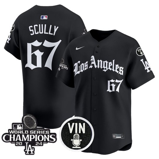 Men's Dodgers 2025 LA Gothic Style Patch Vapor Premier Limited Jersey - All Stitched
