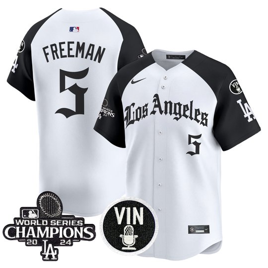 Men's Dodgers 2025 LA Gothic Style Patch Vapor Premier Limited Jersey - All Stitched