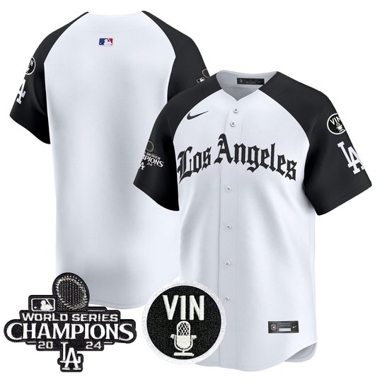 Men's Dodgers 2025 LA Gothic Style Patch Vapor Premier Limited Jersey - All Stitched