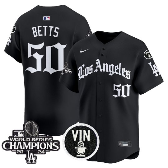 Men's Dodgers 2025 LA Gothic Style Patch Vapor Premier Limited Jersey - All Stitched