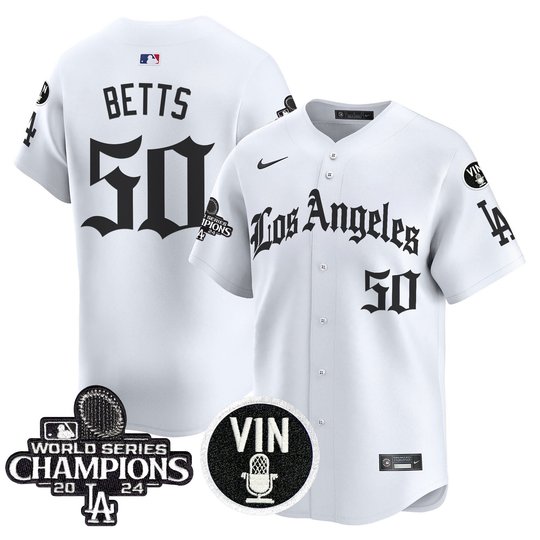 Men's Dodgers 2025 LA Gothic Style Patch Vapor Premier Limited Jersey - All Stitched