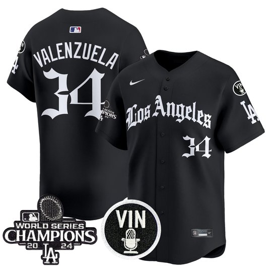 Men's Dodgers 2025 LA Gothic Style Patch Vapor Premier Limited Jersey - All Stitched