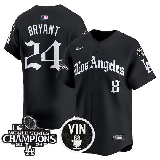 Men's Dodgers 2025 LA Gothic Style Patch Vapor Premier Limited Jersey - All Stitched